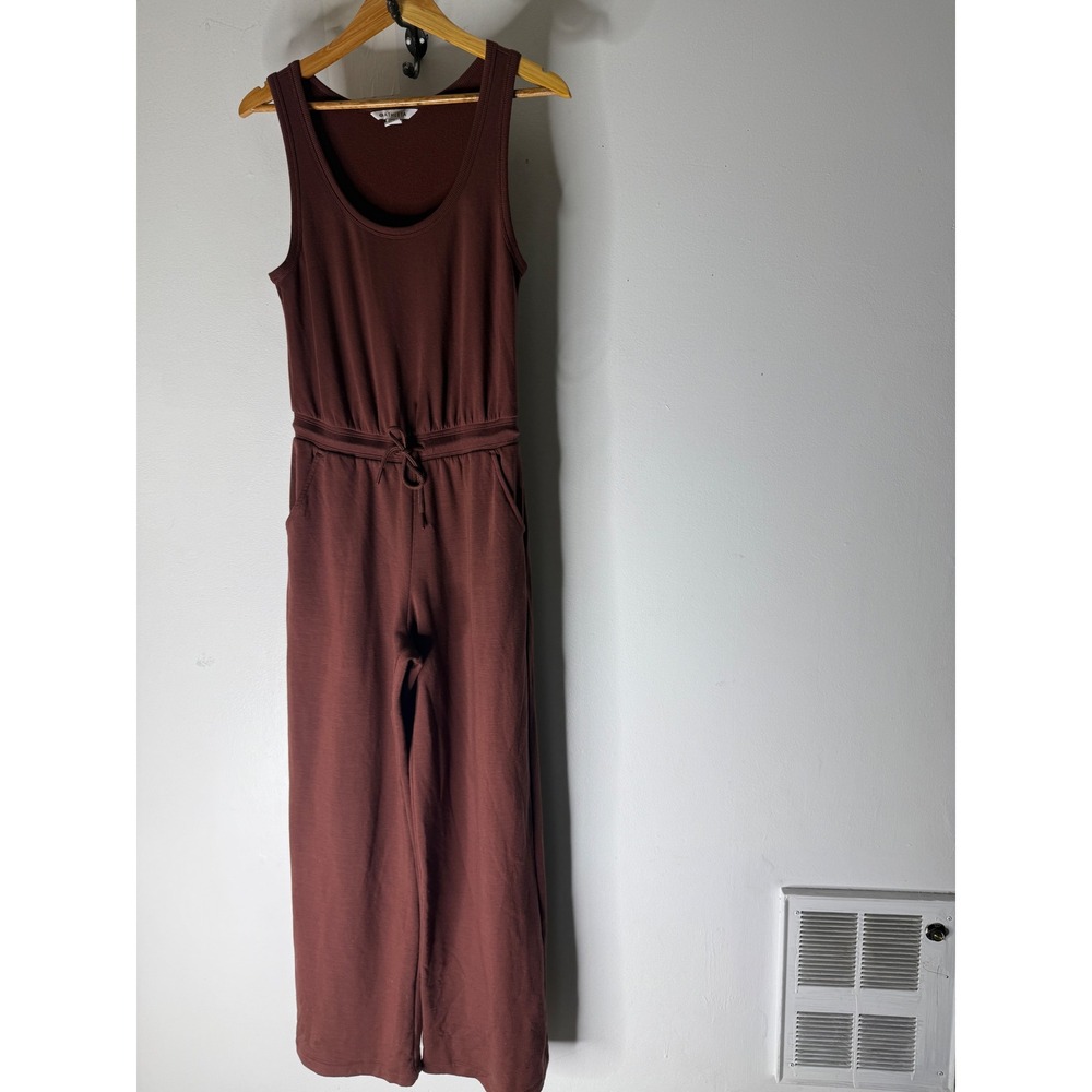 Athleta Coastal Romper Jumpsuit,Russet Brown wide leg XS